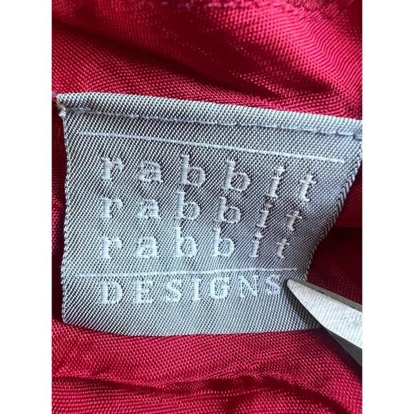 Vintage Rabbit Designs Red Double Lined Maxi Summer Dress Size 14M - Picture 3 of 6